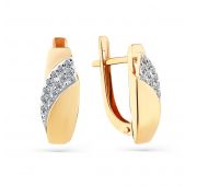 2001008 Серьги золотые с фианитами (Au 585)