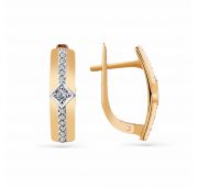 2001319 Серьги золотые с фианитами (Au 585)