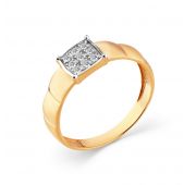 1000347 Кольцо золотое с фианитами (Au 585)