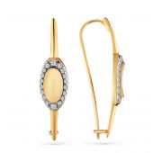 2000694 Серьги золотые с фианитами (Au 585)