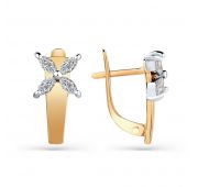 2001298 Серьги золотые с фианитами (Au 585)