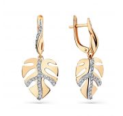 2001359 Серьги золотые с фианитами (Au 585)