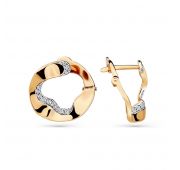 2001446 Серьги золотые с фианитами (Au 585)