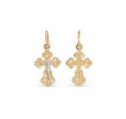 080018. крест из золота бренд Delta (Au 585)