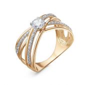 1102684 Кольцо золотое с фианитами бренд Delta (Au 585)