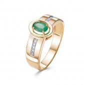 2002-111-3,22 Кольцо золотое с изумрудом бренд Brilliant Style (Au 585)
