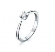 3950-11001-1,83 Кольцо помолвочное из белого золота с бриллиантом бренд Brilliant Style (Au 585)