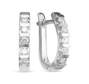 3168-21001-4,15 Серьги дорожка из белого золота с бриллиантами бренд Brilliant Style (Au 585)