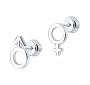 94024451 Серьги пуссеты (Серебро 925)