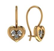 01-217369 Серьги детские сердце бренд Sanis (Au 585)