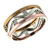 08-117339 Кольцо золотое бренд Sanis (Au 585)