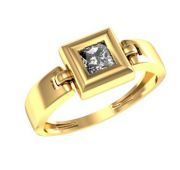 08-117364 Кольцо с фианитом бренд Sanis (Au 585)