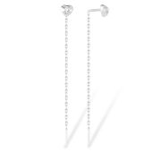 1210019138-501 Серьги продевки с фианитами (Серебро 925)