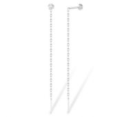 1210019139-501 Серьги продевки с фианитами (Серебро 925)