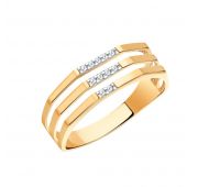 10642 Кольцо золотое с фианитами (Au 585)