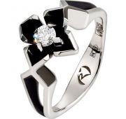 Зк-7047 Кольцо из белого золота с бриллиантом бренд Ringo (Au 585)