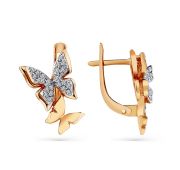 2001266 Серьги бабочки (Au 585)