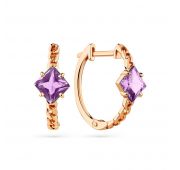 02-3-375-0200-010 Серьги с аметистом (Au 585)
