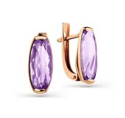 02-3-143-0200-010 Серьги с аметистом (Au 585)