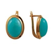 серьги с амазонитом