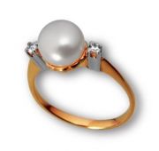 кольцо с жемчугом