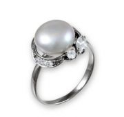 кольцо с жемчугом