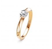 374-1100-1,85 Кольцо помолвочное с бриллиантом бренд Лето (Au 585)