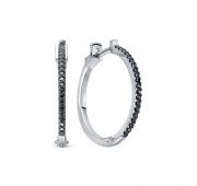 572-22041-4,05 Серьги конго из белого золота с бриллиантами бренд Лето (Au 585)