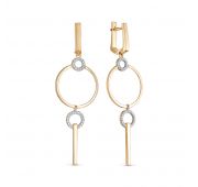 693-2100-7,05 Серьги с бриллиантами бренд Лето (Au 585)