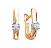374-2100-3,44 Серьги с бриллиантом бренд Лето (Au 585)