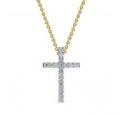 356-5300-2,97 Колье крест с бриллиантами бренд Лето (Au 585)