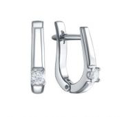 4039-21001-2,98 Серьги из белого золота с бриллиантами бренд Brilliant Style (Au 585)