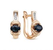 293-212-5,08 Серьги золотые с сапфирами бренд Brilliant Style (Au 585)
