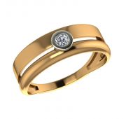 01-117806 Кольцо золотое с фианитом бренд Sanis (Au 585)