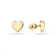 005-0071-0000-010 Серьги пуссеты сердце (Au 585)