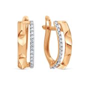 т14202В043 Серьги с фианитами бренд Karatov (Au 585)