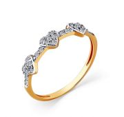 001-0388-0001-011 Кольцо сердце (Au 585)