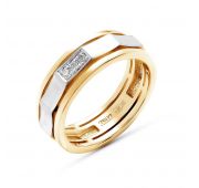 к-403-01-5,37 Кольцо обручальное с бриллиантами (Au 585)