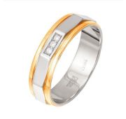 кольцо обручальное с бриллиантом