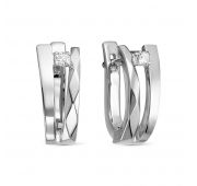 3737-21001-4,51 Серьги из белого золота с бриллиантами бренд Brilliant Style (Au 585)