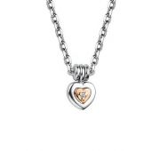 06-3007/000Б-00 Колье сердце с бриллиантом бренд Алькор (Серебро 925)