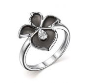 01-2882/000Б-17 Кольцо с бриллиантом из серебра бренд Алькор (Серебро 925)