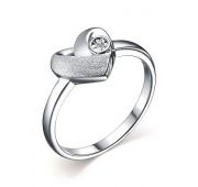 01-2879/000Б-00 Кольцо сердце бренд Алькор (Серебро 925)