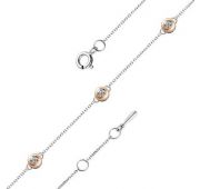 05-1584/000Б-00 Браслет с бриллиантами бренд Алькор из серебра (Серебро 925)