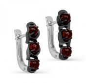 12-262-3589 Серьги с гранатом бренд Kabarovsky (Серебро 925)
