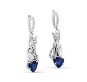 12-472-40800 Серьги кошка бренд Kabarovsky (Серебро 925)