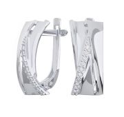 А2101572-00775 Серьги из серебра с фианитами бренд Pokrovsky (Серебро 925)