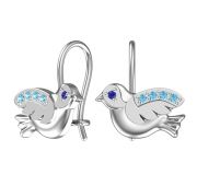 А0201548-02365 Серьги детские птичка бренд Pokrovsky (Серебро 925)