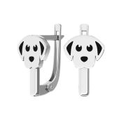 А0201639-00875 Серьги детские собачка эмаль бренд Pokrovsky (Серебро 925)