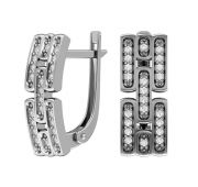 А2101245-00775 Серьги с фианитами из серебра бренд Pokrovsky (Серебро 925)